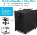 Kingling Outdoor Pizza Oven Table Cover for Ooni Large Table, Waterproof Outdoor Grill Prep Table Cover Pizza Oven Stand Cover - 36''L x 32''W x 31''H(Black) by CozyNest Decor