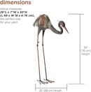 Alpine Corporation 30" Tall Outdoor Rustic Metal Bowing Crane Statue Yard Art Decoration by CozyNest Decor