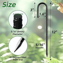 12 Inch Rebar Stakes J Hook Ground Stakes 32-Pack Heavy Duty Galvanized Chain Link Fence Stakes Metal Tent Stakes for Outdoor Lawn Decorations Inflatables Canopy Swing Set by CozyNest Decor
