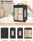 AKOZLIN Jewelry Box 6-Tier Organizer Functional 360° Rotating Jewelry Storage Case for Women Girls Ring Necklace Earring Bracelet Holder with Mirror by TinyTreasures Baby Boutique