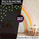 200 Glow in The Dark Stars for Ceiling - Glowing Stars and Moon Stickers Estrellas que brillan en la oscuridad para el techo de cuarto Plastic Space Galaxy Decals Bedroom Wall Decorations by CozyNest Decor