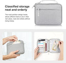RFID Passport Wallet for Women/Men,Tote Passport Holder for Travel Family,Portable Travel Premium Wallets,Waterproof Passport Holders Bag,Travel Document Organizer Credit Cards Case(Grey-Large) by TinyTreasures Baby Boutique