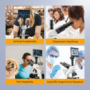 [Research-Grade] Vabiooth Lab Compound Trinocular Microscopes 40X-2500X Magnification with 7" LCD Screen 5MP E-Eyepiece, Two-Layer Mechanical Stage for Animal Husbandry, Pet Hospitals, Lab, Farms by TinyTreasures Baby Boutique