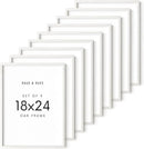 Haus and Hues White 18 x 24 Poster Frame - Set of 9 18 x 24 Picture Frame, Wall 18x24 Frame, 18x24 Wood Frame, 24x18 Poster Frame, Wooden Picture Frame 18 x 24, Art 18 x 24 Frame (Standalone White Oak Frame) by CozyNest Decor