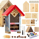 2 PK Premium Bug Hotel Kit Cedar Wood Insect Hotel - DIY Insect House Kit to Build - Backyard Bee House, Nesting Habitat Shelters, Garden Shelter for Bees, Butterflies, Bugs,Heavy Duty Thickness by GreenHaven Gardens