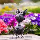 Black Cat Metal Yard Art Statue Light,Garden Outdoor Black Cat Statue Light Decoration,The for cat Lovers.(Black Cat) by GreenHaven Gardens