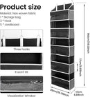 Over the Door Organizer with 5 Large Pockets and 10 Side Mesh Pockets Visible Closet Hanging Organizer Large Capacity Behind Door Storage Organizer for Home Office Bathroom Bedroom