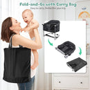 Booster Seat for Dining Table: Portable Toddler Booster Chair with Safety Buckle and Height Adjustable, Foldable Baby Feeding Chair, Kids High Chair Booster Seat for Kitchen Home Travel - Black by TinyTreasures Baby Boutique