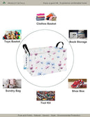 Rectangular Folding Laundry Basket,waterproof Canvas Basket,gift basket,Suitable for children's room,Office,Clothes,Toys Storage(Watermark flower) by TinyTreasures Baby Boutique