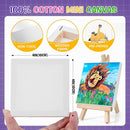 ESRICH 30Pack Mini Acrylic Paint Kit,Canvas Painting Kit,4inStretched Canva with6in Easel,Acrylic Paint Strips,Palettes,Painting Brushes,Canva and Easel Set for Kids Artists Beginner,Gift by TinyTreasures Baby Boutique