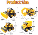 Play Construction Sand Kit,2.2lbs Magic Sand W/4 Large Take Apart Construction Trucks,1 Sandbox,8 Worker Figures and Road Signs,8 Molds,Toys for 2-8 Years Old Boys Girls by GreenHaven Gardens