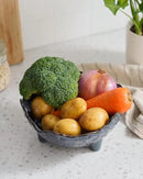 Fruit Bowl, Porcelain Oval Bowl for Kitchen Counter Large Decorative Bowl for Home Decor Centerpiece Bowl for Fruit, Vegetable, Breads, Nuts, Blue by CozyNest Decor