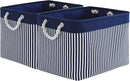 TcaFmac Organization and Storage Basket for Shelves - Large 2 Pack 16x12x12 inch Fabric Storage Cubes, Collapsible Storage Bins for Gift Closet Cloth Toy Books Kids (Navy Patchwork) by TinyTreasures Baby Boutique