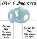 New & Improved - Door knob Baby Safety Cover - 5 Pack - Deter Little Kids from Opening Doors with A Child Proof Door Handle Lock (Blue) by TinyTreasures Baby Boutique