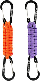 BRAVESHINE Paracord Keychain Carabiner Clip, D Ring Lanyard Hanger Stroller Hook for Water Bottle, Key, Backpacks, Men, Women by TinyTreasures Baby Boutique