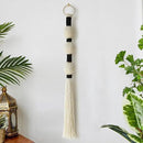 Macrame Wall Hanging Boho Wall Decor Small Sphericity Cotton Textile Tassel Hanging Fiber Yarn Art for Living Room Bedroom 27'' L x 2.3'' W by CozyNest Decor