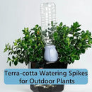 4 Pack Plant Watering Devices, Tulip Flower Shape Terracotta Watering Spikes, Vacation Self Watering Planter Insert, Terra Cotta Watering Spike for Indoor Outdoor Plants by GreenHaven Gardens
