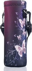 AUPET Water Bottle Sling Bag Carrier Crossbody Sleeve,Insulated Neoprene Bottle Case Holder Pouch Cover 500ML/17oz with Shoulder Strap for Walking Women Men by TinyTreasures Baby Boutique