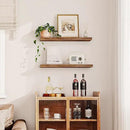 HOOBRO Floating Shelves for Wall, Wall Mounted Shelf Set of 2, 31.5" Hanging Shelf with Invisible Brackets, for Wall in Bathroom, Bedroom, Toilet, Kitchen, Living Room, Office, Rustic Brown BF80BJP201 by CozyNest Decor