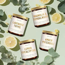 4 Pack Scented Candles Set | Scented Candles for Home, Candle Gifts for Women Men, Soy Candle for Home, Aromatherapy Gift of Amber Patchouli/Lemon Eucalyptus/Lavender/Sandalwood by CozyNest Decor