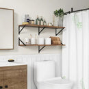36"W x 10"D Floating Shelves, 10 Inch Deep Floating Shelves, Farmhouse Rustic Deep Wall Shelves for Home Decor, Wide Large Floating Shelf for Bathroom, Living Room, Kitchen, Study Room, Rustic Brown by CozyNest Decor