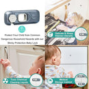 5 Pack Child Proof Refrigerator Lock, QYESWHSR Fridge Locks for Kids with Sticky Adhesive Pads, Child Safety Locks for Doors, RV Refrigerator, Oven Lock Child Safety Baby Cabinet Locks - Clear Updated by TinyTreasures Baby Boutique