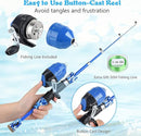 Milerong Kids Fishing Rod, Kids Fishing Pole Portable Telescopic Fishing Rod and Reel Combo Kit for Boys, Girls, Youth - with Spincast Fishing Reel, Fishing Tackles, Fishing Lures, Fishing Lines by TinyTreasures Baby Boutique