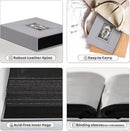 Popotop Photo Album 4x6 100 Pockets with Leather Hardcover Cover, Small Photo Album Holder Book with 50Pcs Pages for Family Travel Wedding Baby Gifts by TinyTreasures Baby Boutique