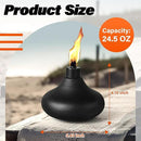2 Pack Metal Table Top Torches, 24.5oz Citronella Torches for Outside, Refillable Flame Light Torch, Decorative Tabletop Lantern for Yard, Patio, Deck, Garden, Party, Landscape by GreenHaven Gardens