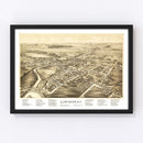 Vintage Map of Lancaster, New York 1892