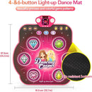 Dance Mat Toys for 3-12 Year Old Girls, 6-Button Kids Dance Mats Bluetooth Dance Pad, Light-up 6 Game Modes Dance Mat for Kids, Christmas/Birthday Gifts for 3-5 6 7 8 9 10+ Year Old Kid by TinyTreasures Baby Boutique