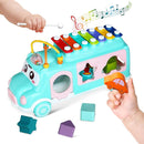 Baby Xylophone for Toddlers 1-3, Bus Shaped Toy Xylophone for Kids with Child Safe Mallet, Shape Sorting Educational Musical Toys and Instruments for Toddlers 1-3 by TinyTreasures Baby Boutique