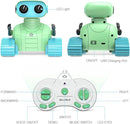 ALLCELE Robot Toys, Rechargeable RC Robots for Kids Boys, Remote Control Toy with Music and LED Eyes, Ideal Gift for Children-Green Blue by TinyTreasures Baby Boutique