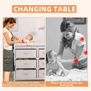 YUFU Baby Changing Table, Diaper Changing Station with 6 Storage Drawers and Changing Pad, Changing Table Dresser, White by TinyTreasures Baby Boutique