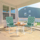 VINGLI Patio Lawn Webbed Folding Chairs Outdoor Beach Portable Camping Chair for Yard, Garden (2, Dark Green, Oversized) by GreenHaven Gardens