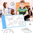 IMAGE Light Up Tracing Pad Blue Drawing Tablet Coloring Board for Kids Children Gift for Boys Girls (Includes 10 Traceable Sheets and Two Clips) by TinyTreasures Baby Boutique