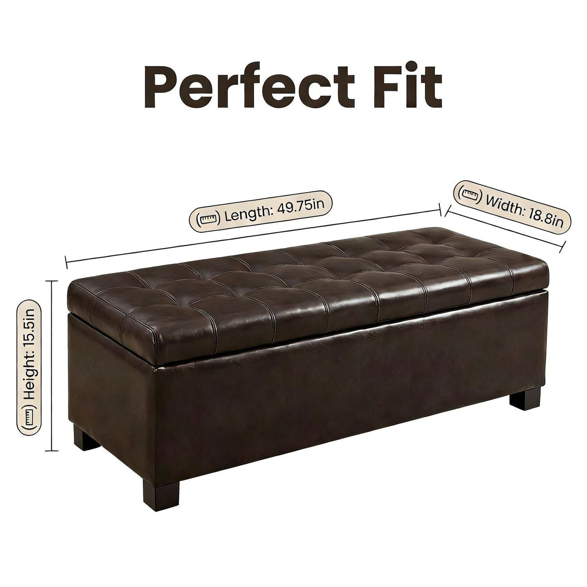 Elegant Tufted Storage Ottoman Bench, photo 10 of 18