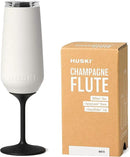 Huski Champagne Flute | NEW | Award-winning Design with Detachable Stem | Premium Stainless Steel Champagne Glass with Lid | Triple Insulated Tumbler | 8oz Capacity | Great Gift (White) by CozyNest Decor