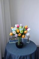 Buart Spring-Colors Tulip Flowers Artificial Luxury Big Tulip Valentine's Day Mother's Day Easter Home Kitchen Wedding Decorations(11pcs) by CozyNest Decor