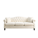 3-seater + 3-seater Combination sofa.Beige Velvet W834S00065