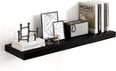 Heimlove 36 Inch Black Floating Shelves for Wall,10 Inch Deep Wood Shelves with Invisible Brackets,Wall Mounted Storage & Display Shelves for Bedroom,Living Room,Kitchen,Office by CozyNest Decor