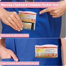 Nursing Clipboard Foldable Clipboard Medical: Edition Cheat Sheets Aluminum 3 Layers Foldable Clipboards Nursing Pocket Size Profile Clip Nurse Clipboards Notepad for Nurses Students and Doctors by TinyTreasures Baby Boutique