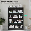 Bookshelf, Open Modern Bookshelf, 4 Shelf Bookcase with Freestanding Display Storage, Wooden Book Shelf for Bedroom, Living Room, Dinning Room, Office, 48 Inch, Gray by CozyNest Decor