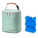Breast Milk Cooler Bag with Ice Pack Fits 4 Baby Bottles Up to 9 Ounce, Baby Bottle Bag for Nursing Mom Daycare-Green by TinyTreasures Baby Boutique