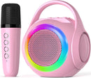 Hockvill Mini Karaoke Machine for Kids with Microphone, Bluetooth Toddler Karaoke Toy with LED Lights, Rechargeable Portable Speaker for Girls & Boys Ages 3-10, Children’s Day & Birthday Gift Ideas by TinyTreasures Baby Boutique