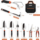 Garden Tool Set, 9 Piece Stainless Steel Heavy Duty Gardening Tool Set, with Non-Slip Rubber Grip, Storage Pocket, Ideal Gardening Gifts for Men by GreenHaven Gardens