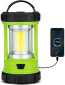 Rechargeable Camping Lantern, 3000LM 5 Light Modes Camping Light 4400 Capacity Phone Charger LED Impact-Resistant Flashlight Lantern Portable Waterproof Hurricane Lanterns for Emergency(Pale Green) by CozyNest Decor