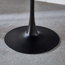 42.1" Black Tulip Table Mid-century Dining Table for 4-6 people With Round Mdf Table Top, Pedestal Dining Table, End Table Leisure Coffee Table
