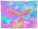 HZOHNAGO Mermaid Scales Tapestry Colorful Shiny Scales Mermaid Tail Pattern Printed Wall Tapestry Wall Hanging for Bedroom Living Room Dorm 40" W x 30" H by CozyNest Decor