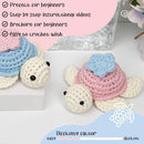 TAKADODO Crochet Kit for Beginners - Learn to Crochet Kits for Adults Beginner with Step-by-Step Video Tutorials - Crochet Kits for Adults and Kids (Turtle) by TinyTreasures Baby Boutique